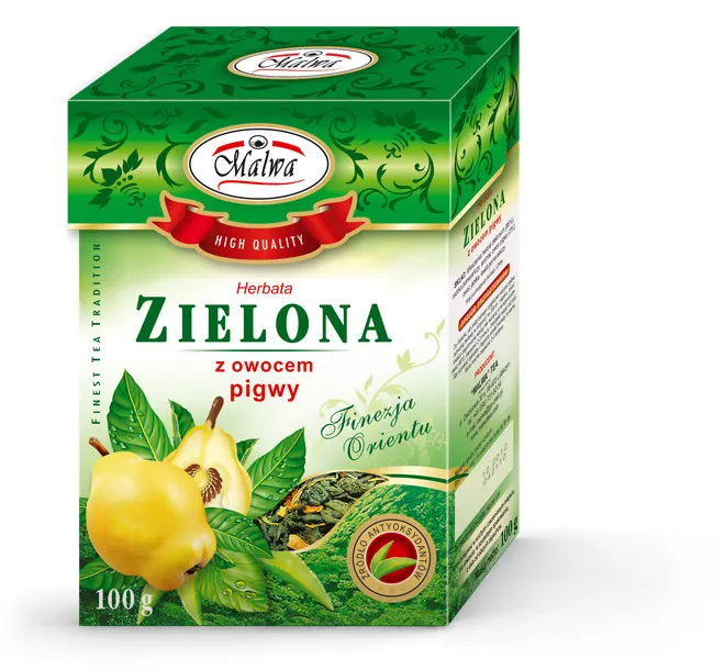 Herbata Zielona Liściasta Finezja Orientu - Zielona z Owocem Pigwy