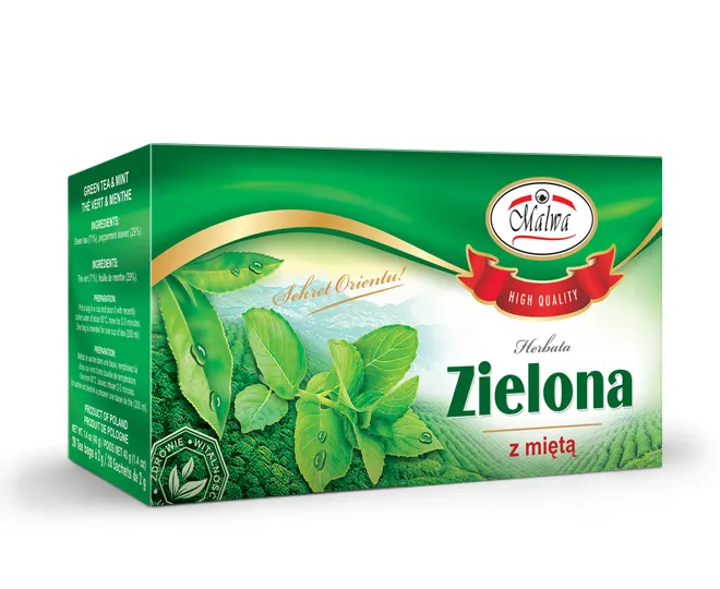 Herbata Zielona z miętą