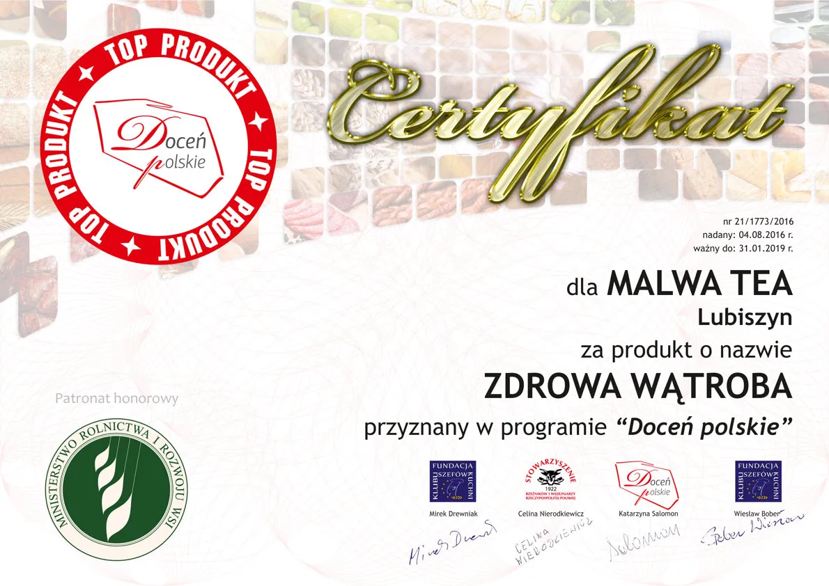 Malwa Tea - Top Produkt Zdrowa Wątroba